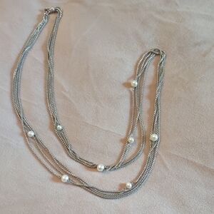 David Yurman 925 Pearl, 4 Strand Necklace